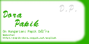 dora papik business card